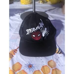 Black‎ Spider-Man Trucker Hat Marvel, Adjustable Baseball Cap, Marvel Fanwear